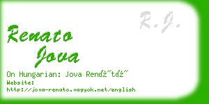 renato jova business card